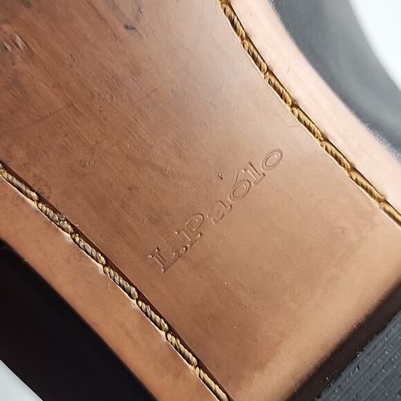 LINEA PAOLO ANNIE LOAFER MULES BLACK LEATHER LADIES 8 GUC - Picture 15 of 16